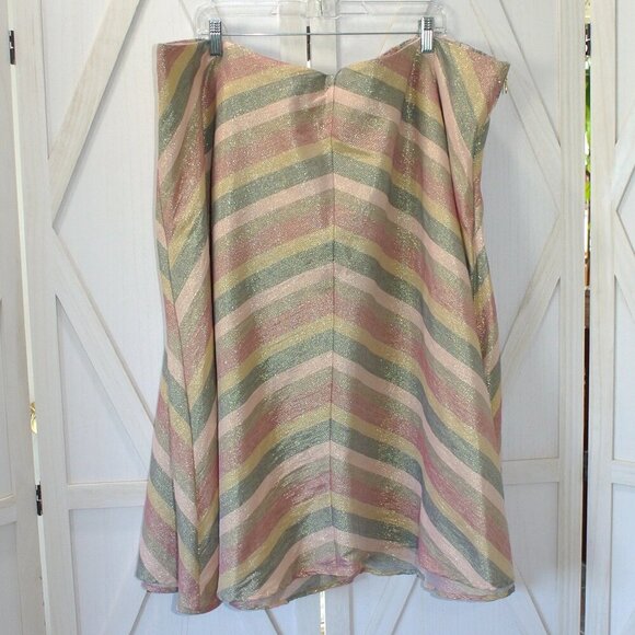 Torrid Multicolor Chevron Lurex A-line Midi Skirt - Picture 4 of 8